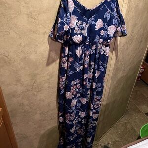 Floral Navy Maxi Dress